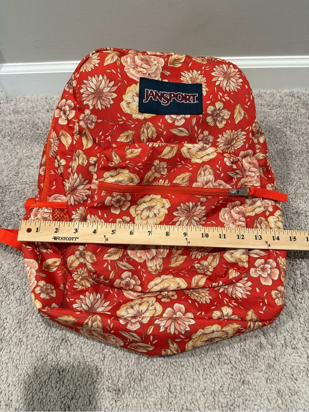 Jansport Red Floral Backpack